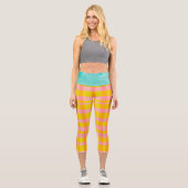 Leggings Capri en vichy rose (Recto)