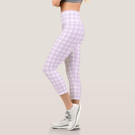 Leggings Capri En vichy violet F & L (Gauche)