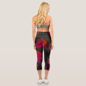 Leggings Capri Encre d'alcool de corail rose gras (Verso)