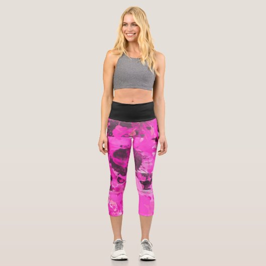 Leggings Capri Encre rose (Recto)