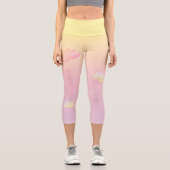 Leggings Capri Énergie de lotus roses (Recto)