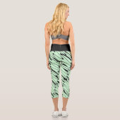 Leggings Capri Engager la dynamique verte de la menthe (Verso)