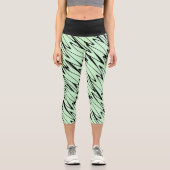 Leggings Capri Engager la dynamique verte de la menthe (Recto)