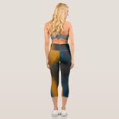 Leggings Capri Ensemble de yoga pour femmes avec design de brosse (Verso)