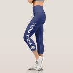 Leggings Capri Équipe de volley-ball - texte personnalisé ou nom<br><div class="desc">Sortez sur le terrain avec ces jambes super confortables capri avec un volley-ball et votre texte personnalisé - nom d'équipe, nom du joueur, etc, ou laissez "VOLLEYBALL" contre un arrière - plan bleu marine. Modifiez facilement la couleur pour correspondre aux couleurs de votre club ou de votre équipe ! Des...</div>
