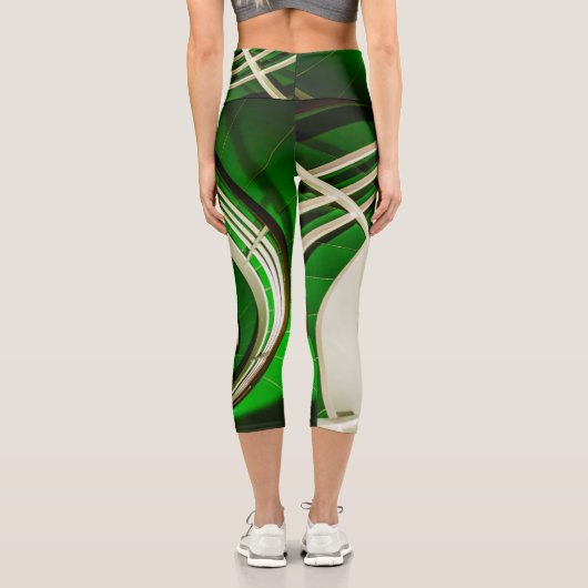 Leggings Capri Escalier vert circulaire (Verso)
