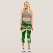 Leggings Capri Escalier vert circulaire (Recto)