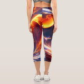 Leggings Capri Espace d'eau de feu (Verso)