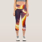Leggings Capri Espace d'eau de feu (Recto)