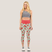 Leggings Capri Été Fraise Menthe (Recto)