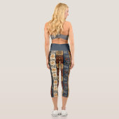 Leggings Capri Ethnic Boho Mud Cloth (Verso)