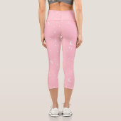 Leggings Capri étoile céleste lune constellation rose (Verso)
