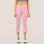 Leggings Capri étoile céleste lune constellation rose (Recto)