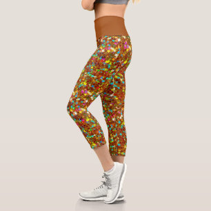 Leggings Capri Étoile de cuivre Iridescente Parties scintillant C