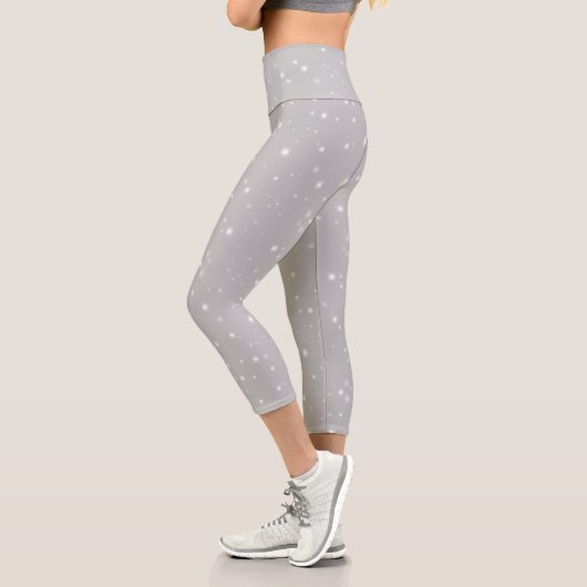 Leggings Capri Étoile de gris argenté (Gauche)