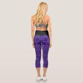 Leggings Capri Étoile florissante Mandala violet (Verso)