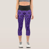 Leggings Capri Étoile florissante Mandala violet (Recto)