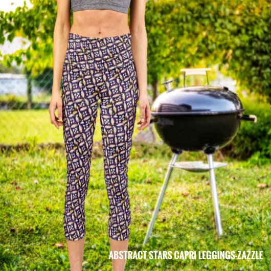 Leggings Capri Étoiles Abstraites