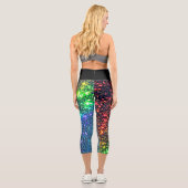 Leggings Capri Étoiles colorées arc-en-ciel (Verso)