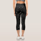 Leggings Capri Étoiles d'arrière-plan en Galaxie noire cool Unive (Verso)