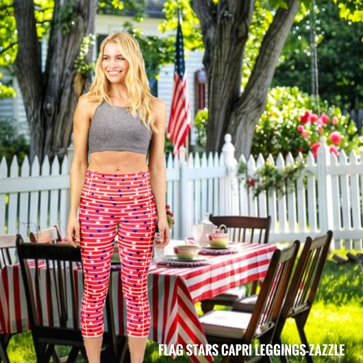 Leggings Capri Étoiles de drapeau