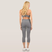 Leggings Capri Étoiles modernes rayures gris clair (Verso)