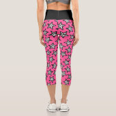 Leggings Capri Étoiles rose Zèbre (Verso)