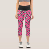 Leggings Capri Étoiles rose Zèbre (Recto)