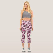 Leggings Capri Étoiles rose Zèbre (Recto)