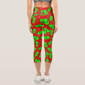 Leggings Capri étoiles rouges aliens (Verso)