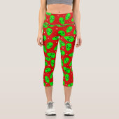 Leggings Capri étoiles rouges aliens (Recto)