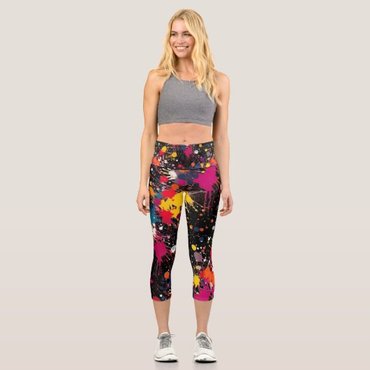 Leggings Capri Explosion de couleur (Recto)