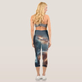Leggings Capri Explosion de rupture galactique dans l'espace prof (Verso)