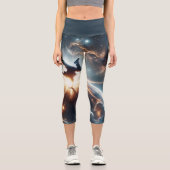 Leggings Capri Explosion de rupture galactique dans l'espace prof (Recto)