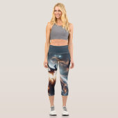 Leggings Capri Explosion de rupture galactique dans l'espace prof (Recto)