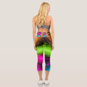 Leggings Capri Explosion radiale néon (Verso)