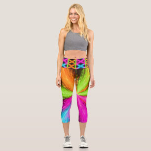 Leggings Capri Explosion radiale néon