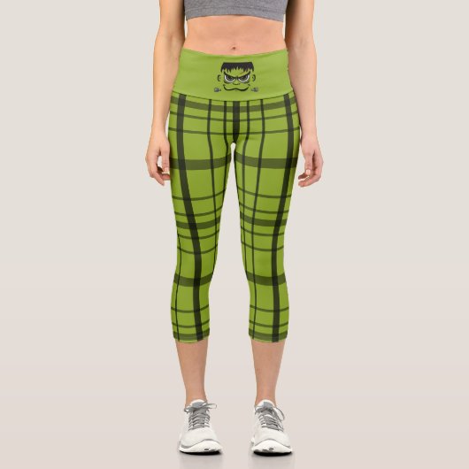 Leggings Capri Face Frankenstein Halloween (Recto)