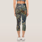 Leggings Capri Faisan d'arbre boisé William Morris (Verso)