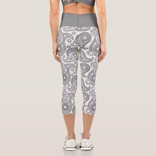 Leggings Capri Fancy Paisley Capris (Verso)