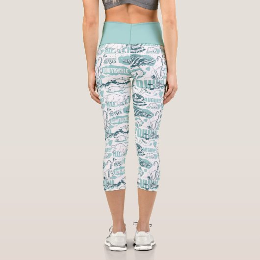 Leggings Capri Fantastique Beast Blue Pattern (Verso)