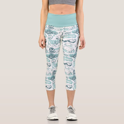 Leggings Capri Fantastique Beast Blue Pattern (Recto)