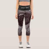 Leggings Capri Fascinating Retro Black & White Vortex  (Recto)