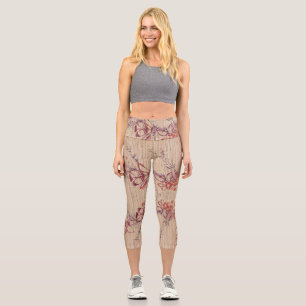 Leggings Capri Faux Bamboo Art original Yoga Mat