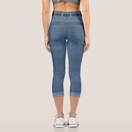 Leggings Capri Faux Jeans (Verso)
