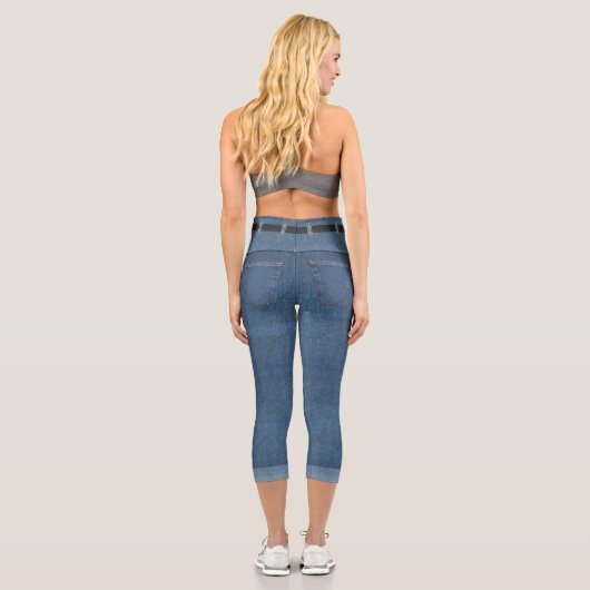 Leggings Capri Faux Jeans (Verso)