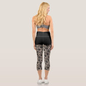 Leggings Capri Faux Poisson de dentelle noire et pattes courtes a (Verso)