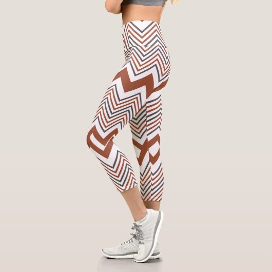 Leggings Capri Femme de Zigzag colorée (Gauche)