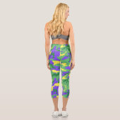 Leggings Capri Fête de camouflage Mardi Gras (Verso)
