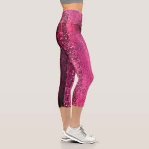 Leggings Capri Fête de disco de Girly Glam Pink